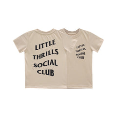 SOCIAL CLUB BOYS SMALL PRINT TEE BEIGE